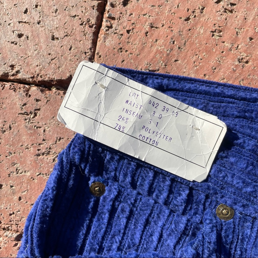 Vintage Deadstock blue corduroy high waist pants - Picture 9 of 11